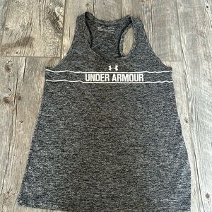 Under armour heatgear racer back Gray tank top size small